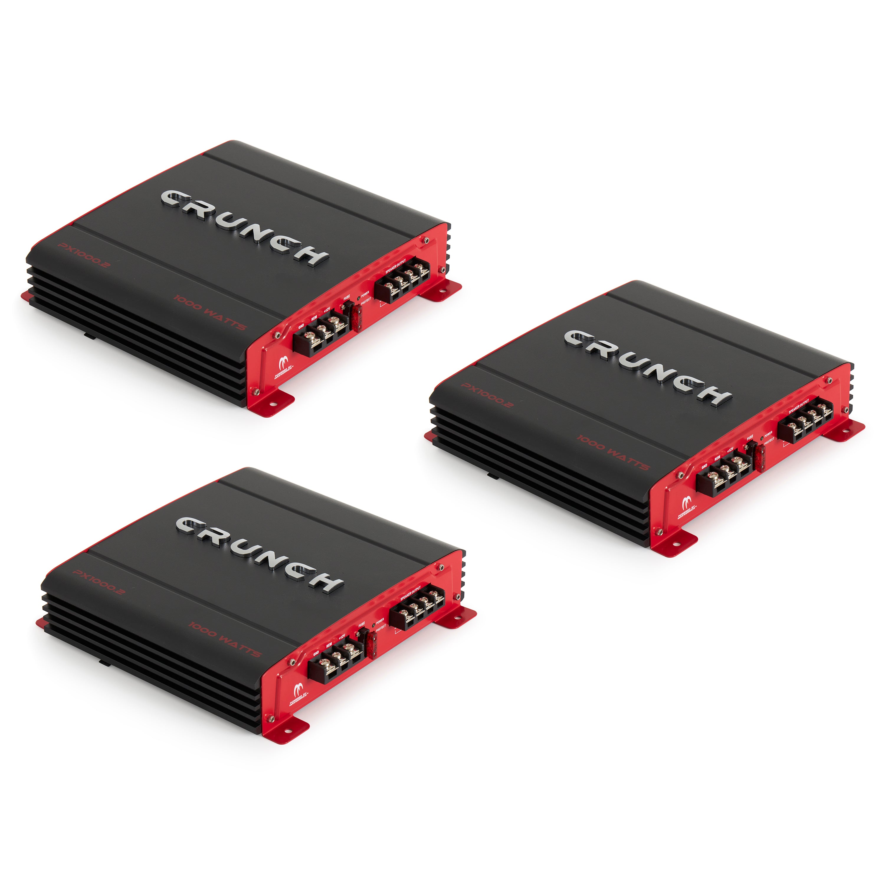 Crunch 2 Channel 1000 Watt Amp Car Audio Stereo Amplifier | PX-1000.2 (3 Pack) - VMInnovations