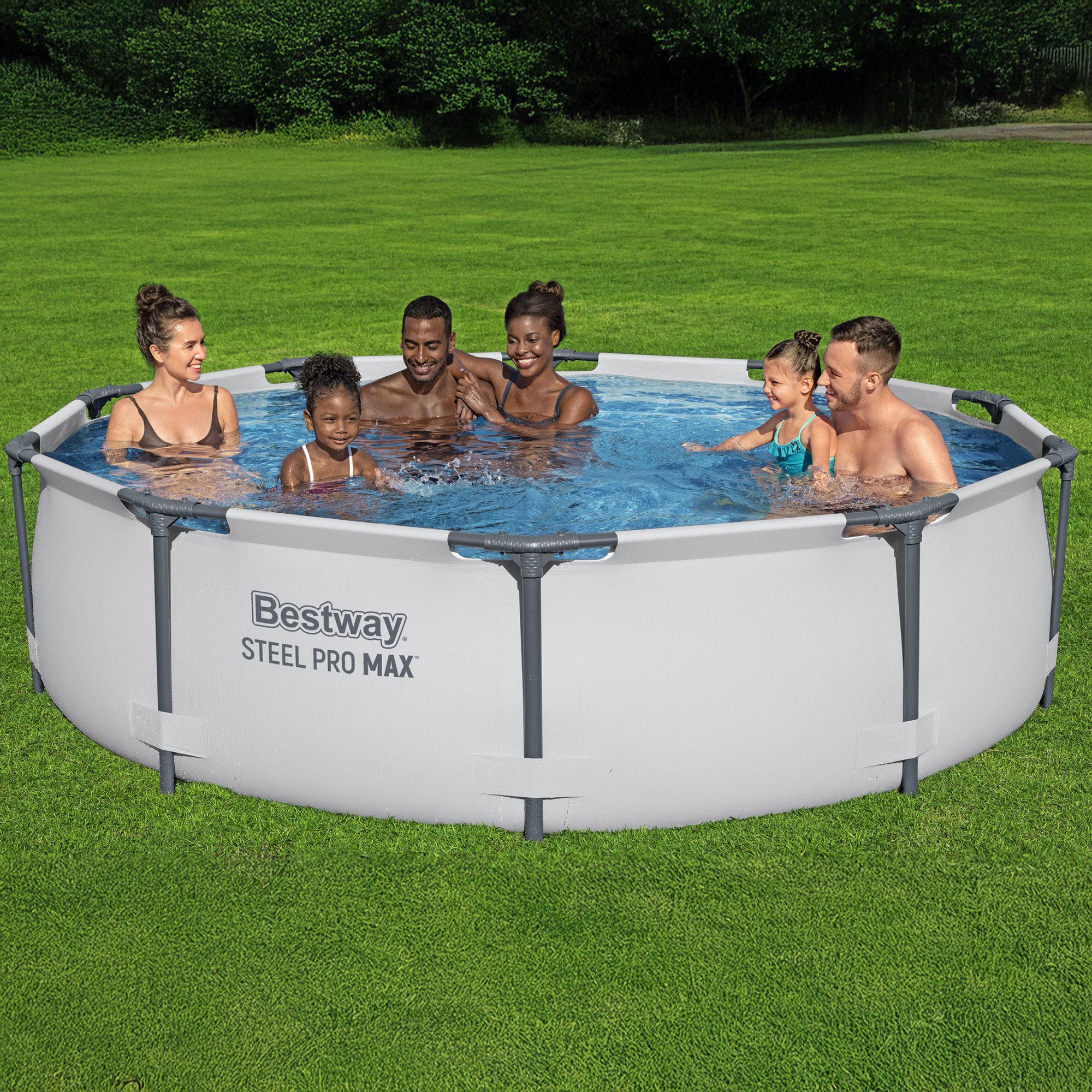Bestway Steel Pro MAX 10'x30" Above Ground Outdoor Swimming Pool with Pump(Used)