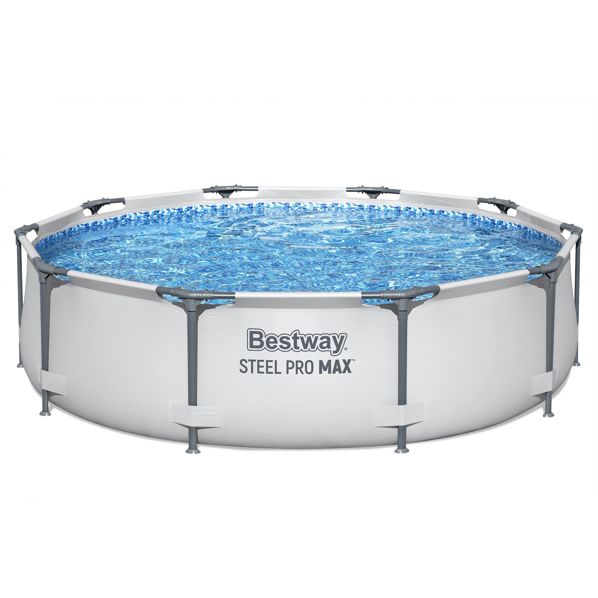 Bestway Steel Pro MAX 10'x30" Round Above Ground Outdoor Pool with Pump, 4 Pack - VMInnovations