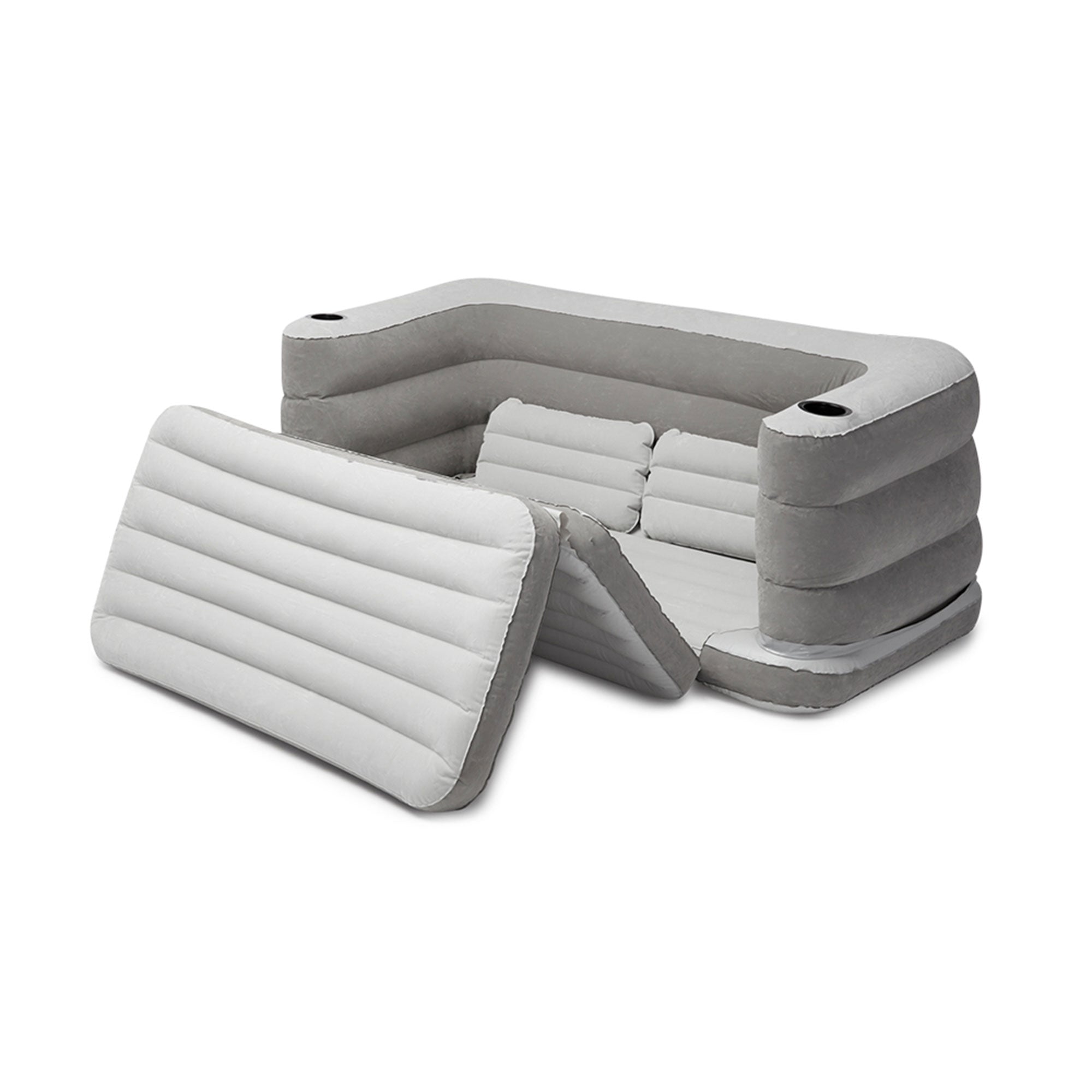 Bestway 79 x 63 x 25 Inches Multi Max II Air Couch Inflatable, Gray (Used)