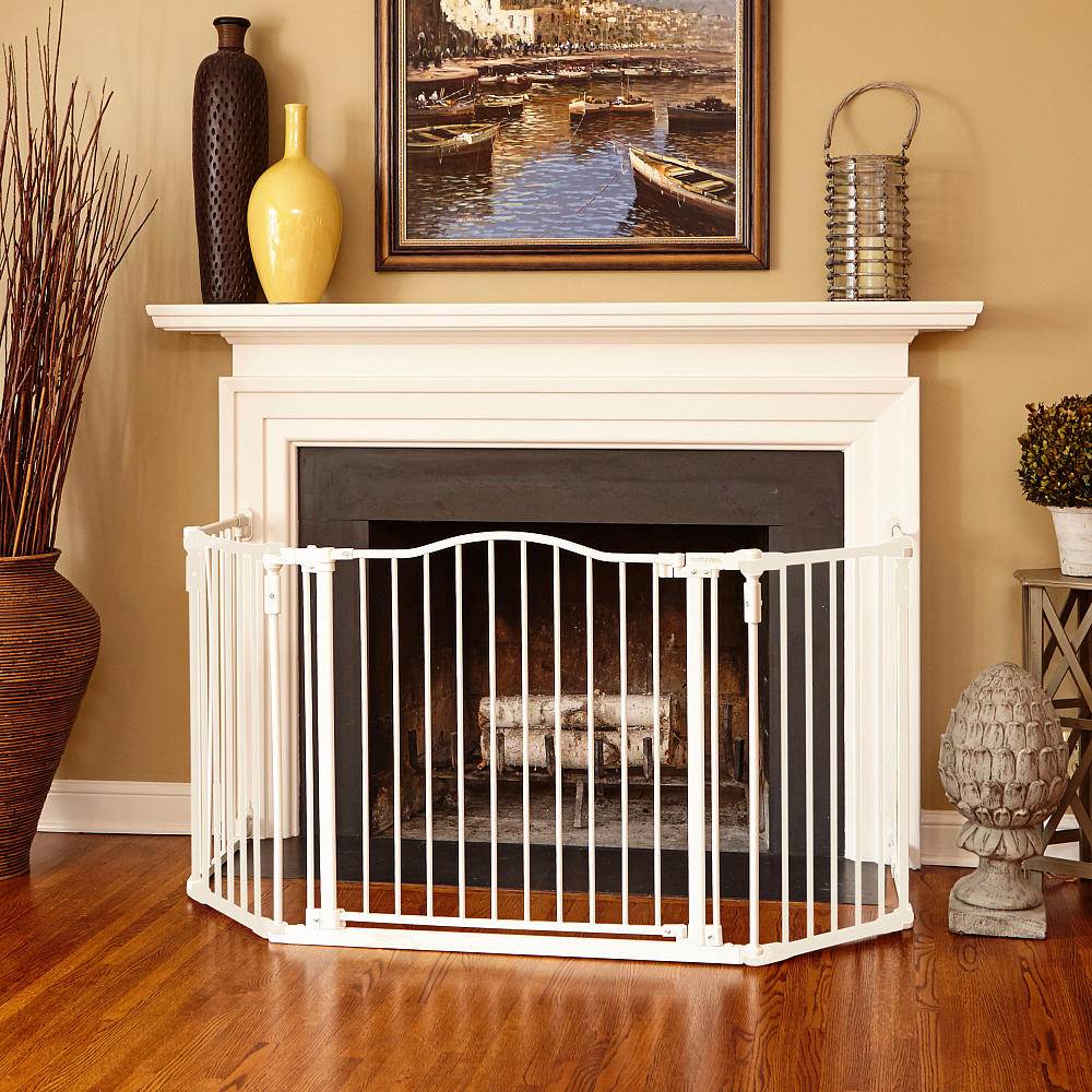 North States Deluxe Baby/Pet 38-72 Inches Wide Metal Gate, Linen (Incomplete)