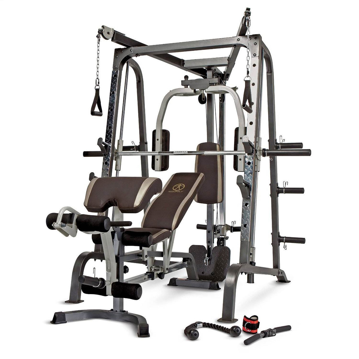 Marcy Deluxe Diamond Elite Smith Cage Workout Machine Total Body Gym (Open Box)