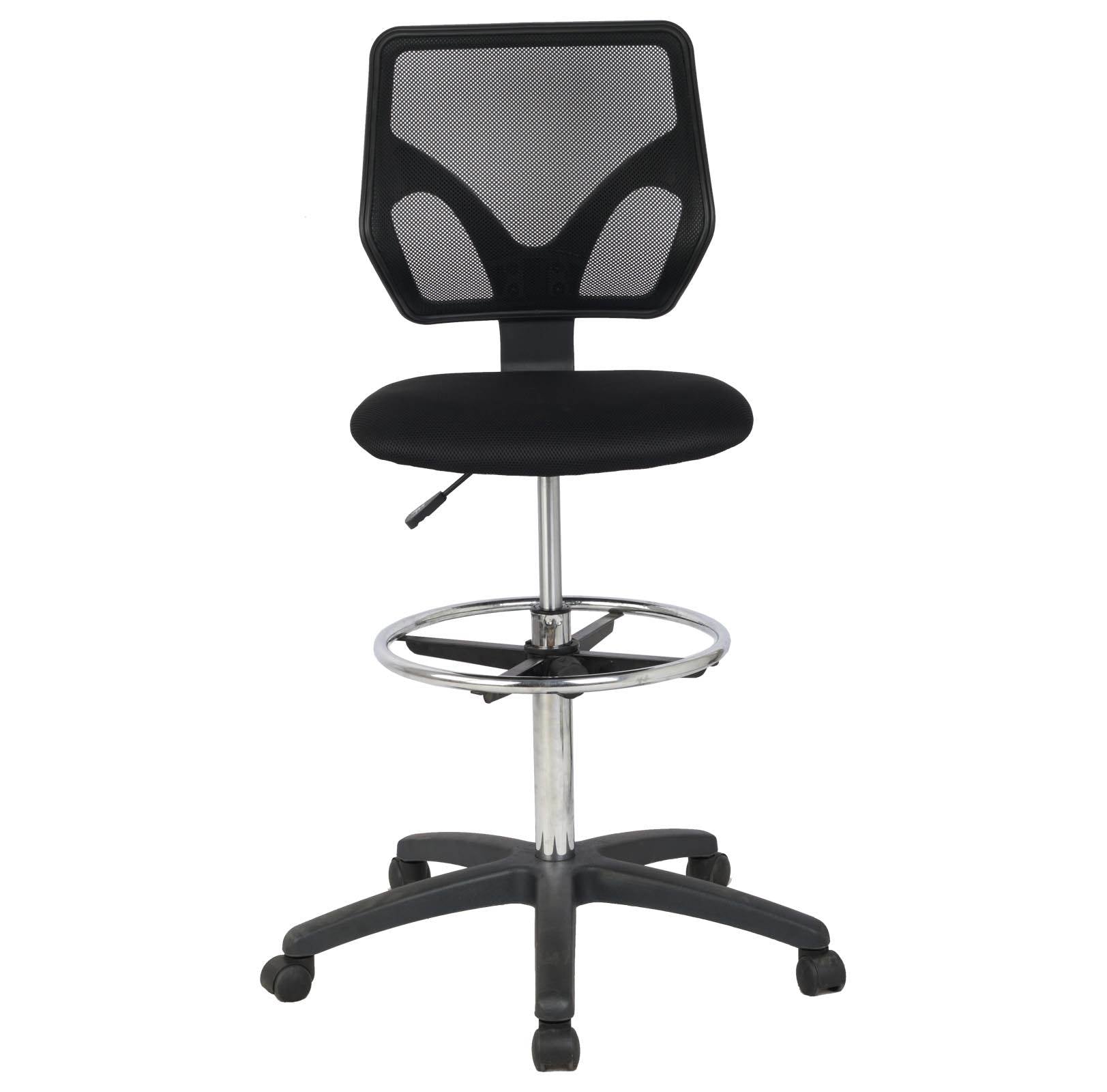 Cool Living Mesh Armless Fixed Upright Adjustable Drafting Chair (Open Box)