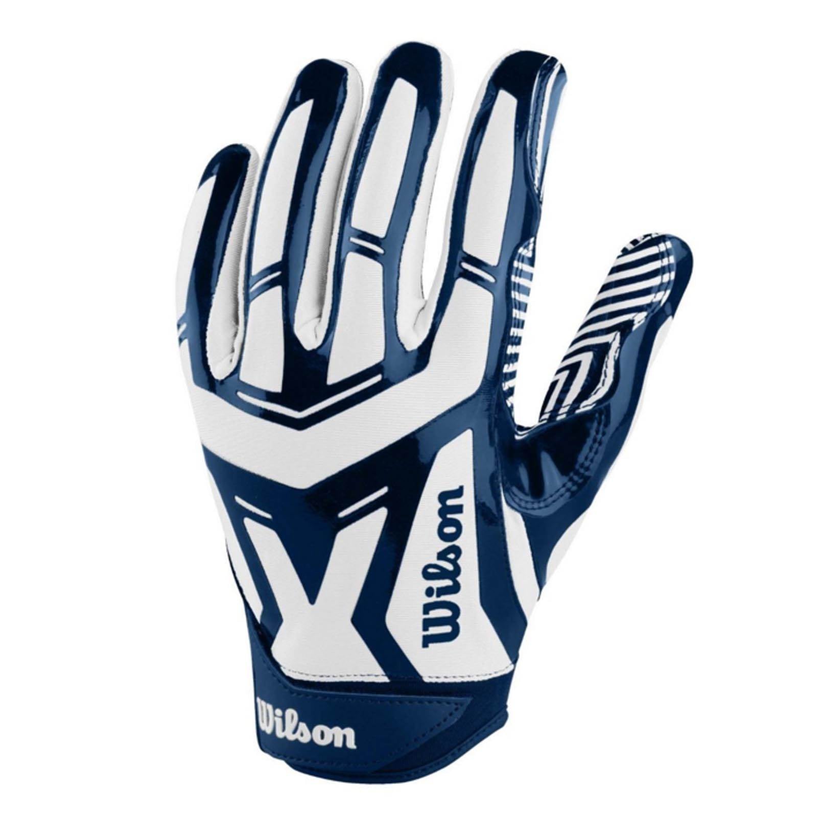 Wilson Authority Skill Receiver Football Gloves | Navy, Adult Small (Open Box)