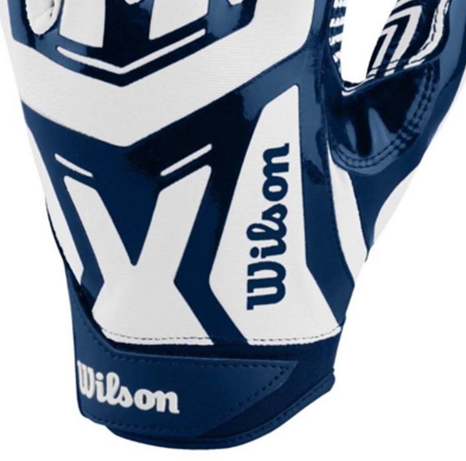 Wilson Authority Skill Receiver Football Gloves | Navy Adult XL (Open Box)
