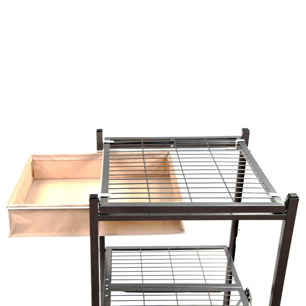 Origami Khaki Square Organization Drawer Insert for Rack, Bookshelf, Closet