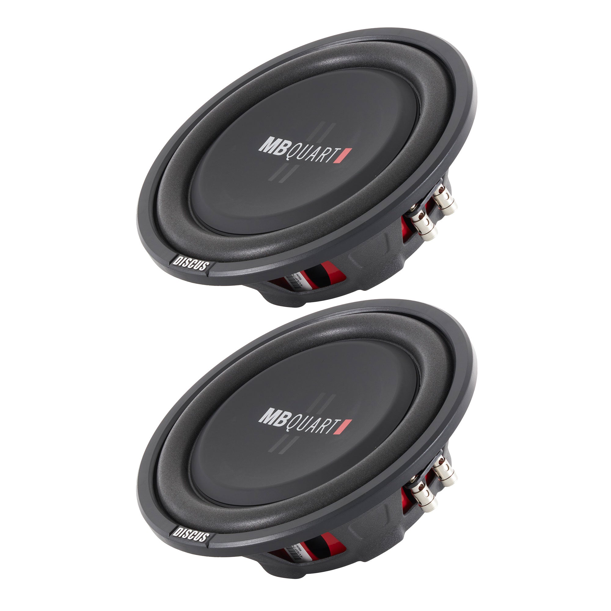 2) MB Quart DS1-254 800 Watt 4 Ohm Shallow Slim Subwoofers Car Truck DVC Subs - VMInnovations