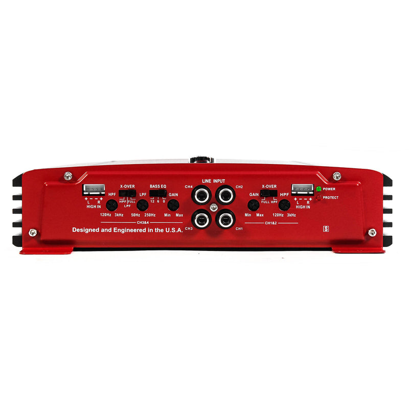 Crunch PX-1000.4 1000W Car Stereo Amp & Soundstorm AKS8 8 Gauge Amp Wiring Kit - VMInnovations