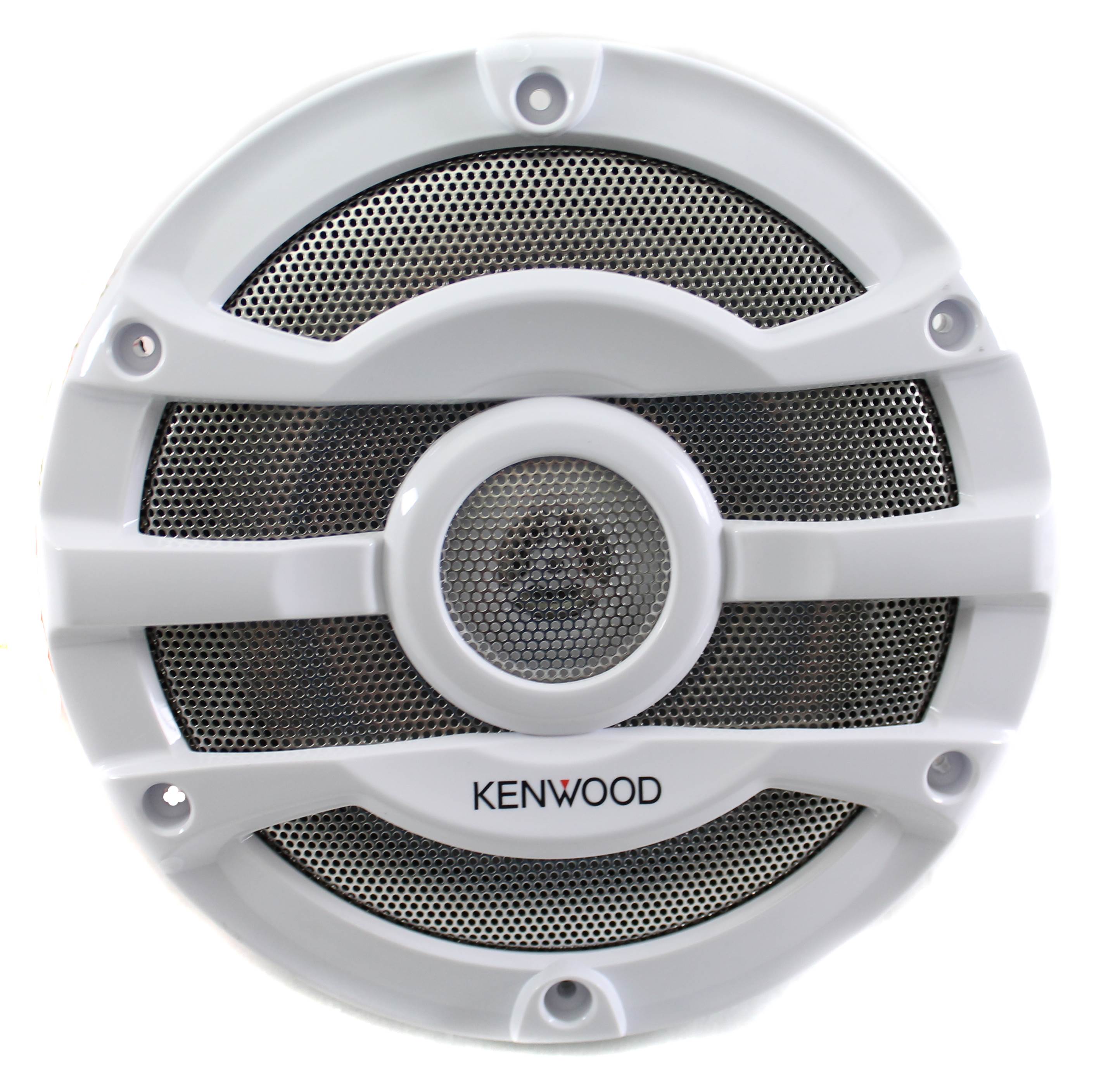 2) Kenwood 8 Inch 300 Watt Marine Boat White Speakers | KFC-2053MRW - Open Box