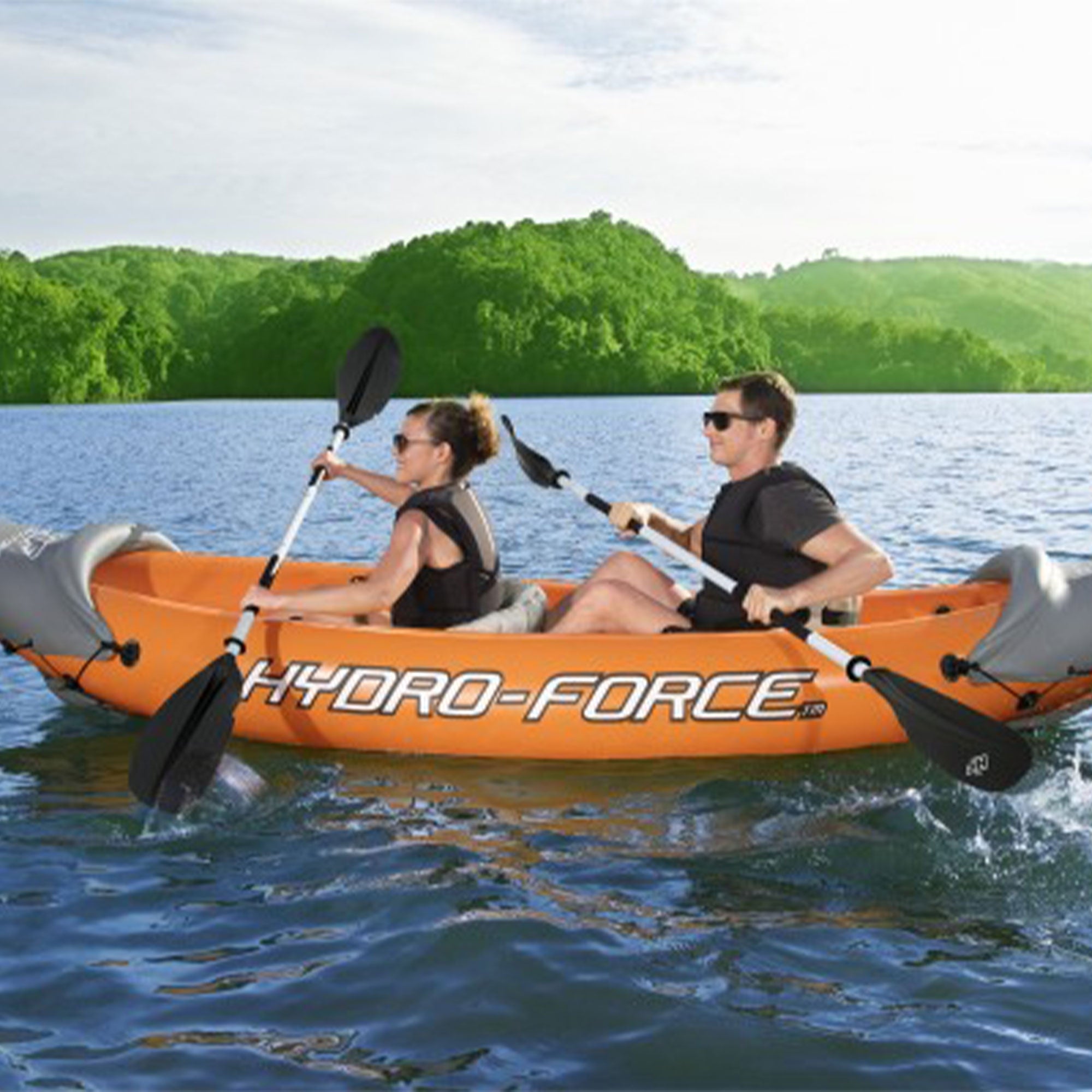 Bestway 126 x 35 Inches Lite-Rapid X2 Inflatable Kayak Float with Oars | 65077E