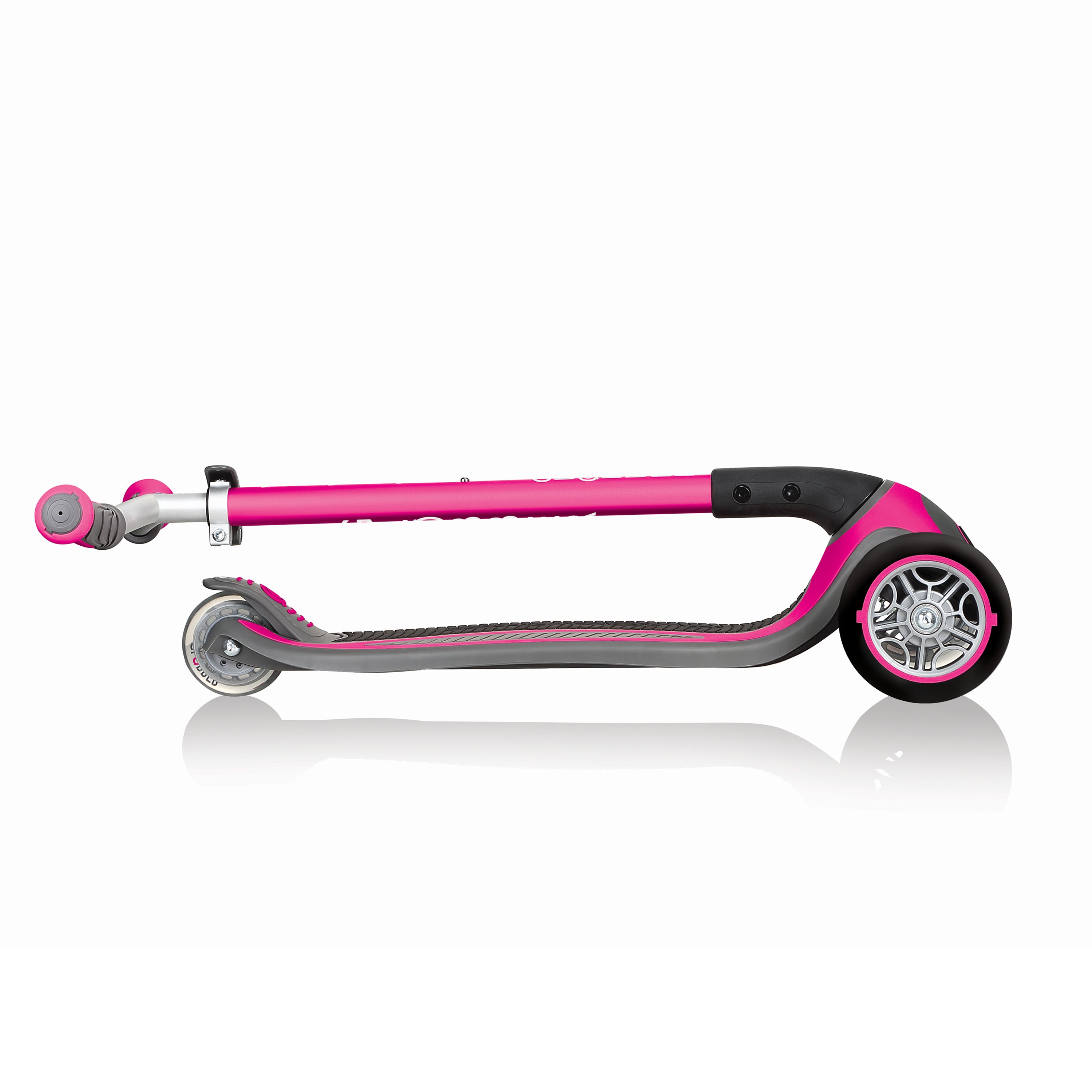 Globber Master 3-Wheel Adjustable Foldable Scooter for Kids Aged 4 and Up, Pink