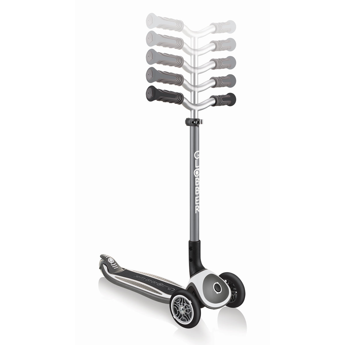 Globber Master 3-Wheel Scooter for Kids Aged 4 and Up, Silver & Black (Used)