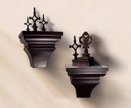 InPlace Shelving Pair of Wall Sconces, 6.5-Inch, Espresso Color (Open Box)