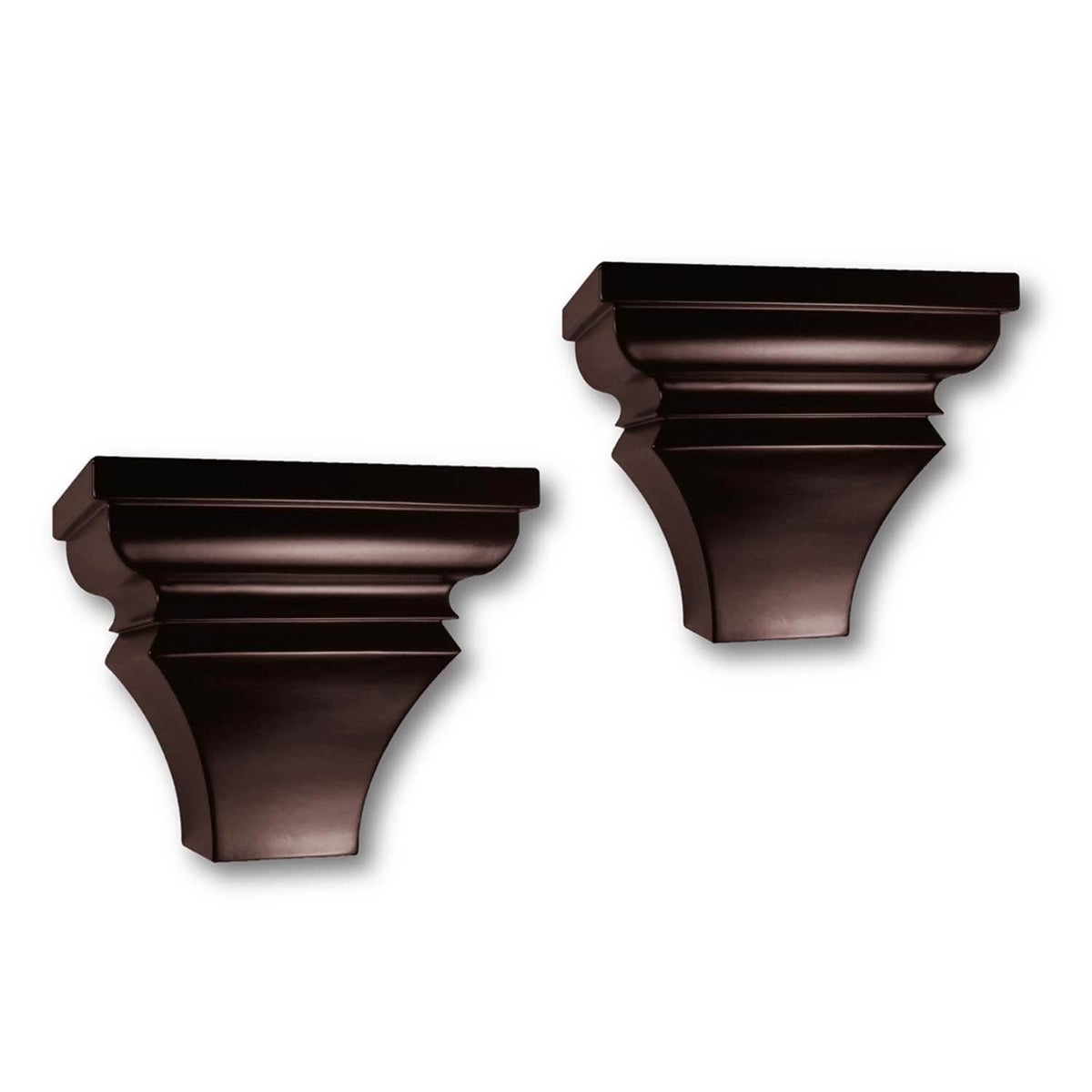 InPlace Shelving Pair of Wall Sconces, 6.5-Inch, Espresso Color (Open Box)