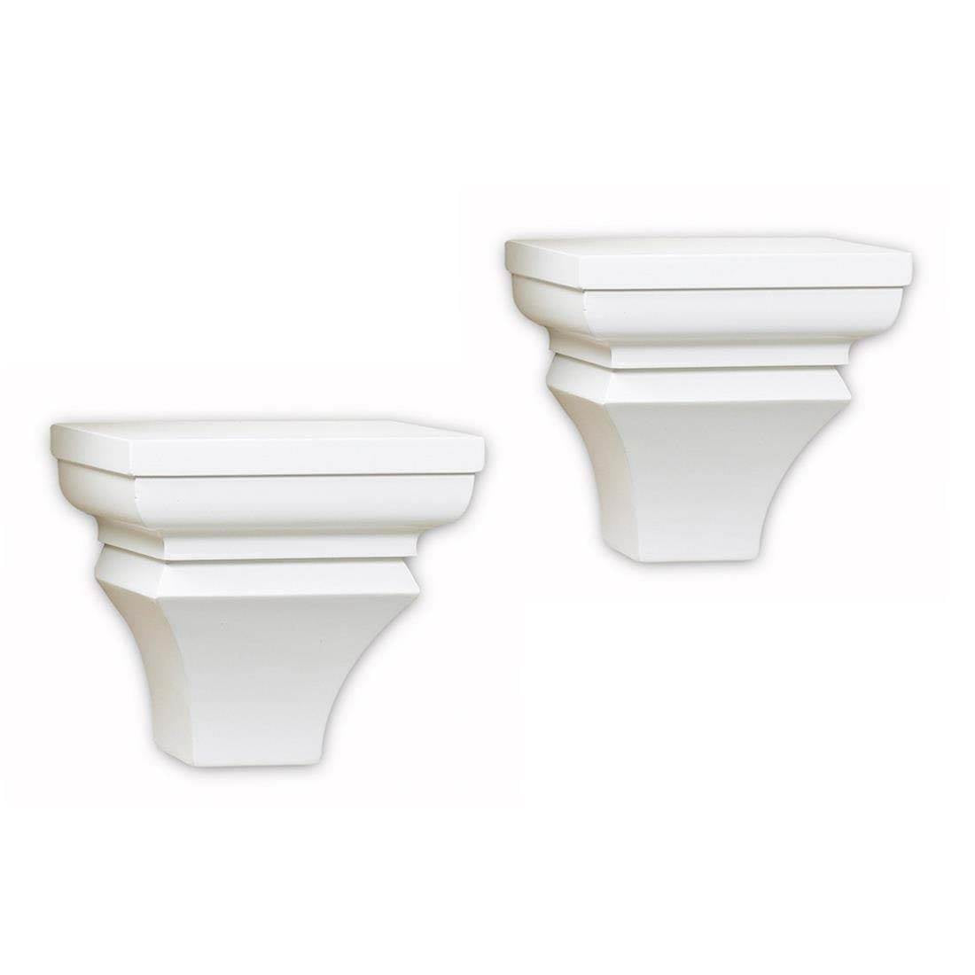 InPlace Shelving 0199150 Pair of Wall Sconces, 6.5-Inch, White (Open Box)