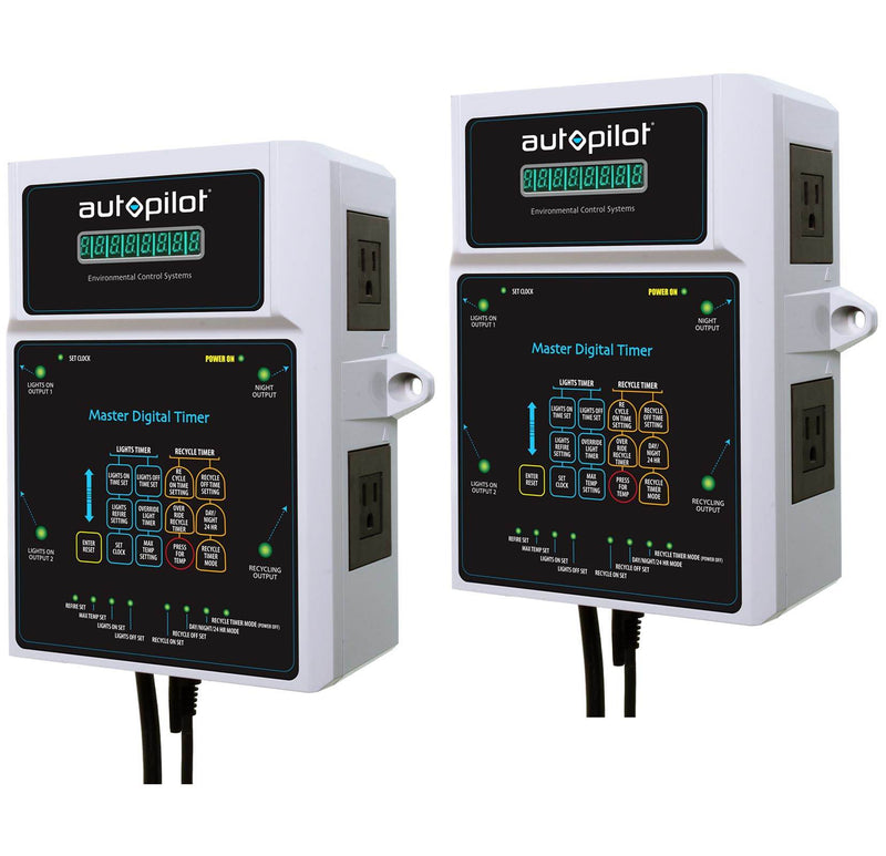 (2) Autopilot Master Digital Combination Recycling & Lighting Timers | APCTMDT