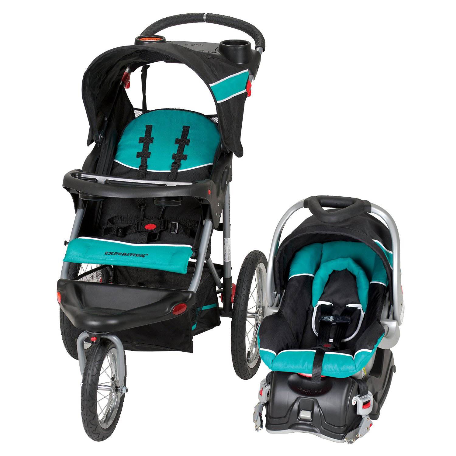 Baby Trend Range Travel System Folding Jogging Stroller, Tropic - Open Box