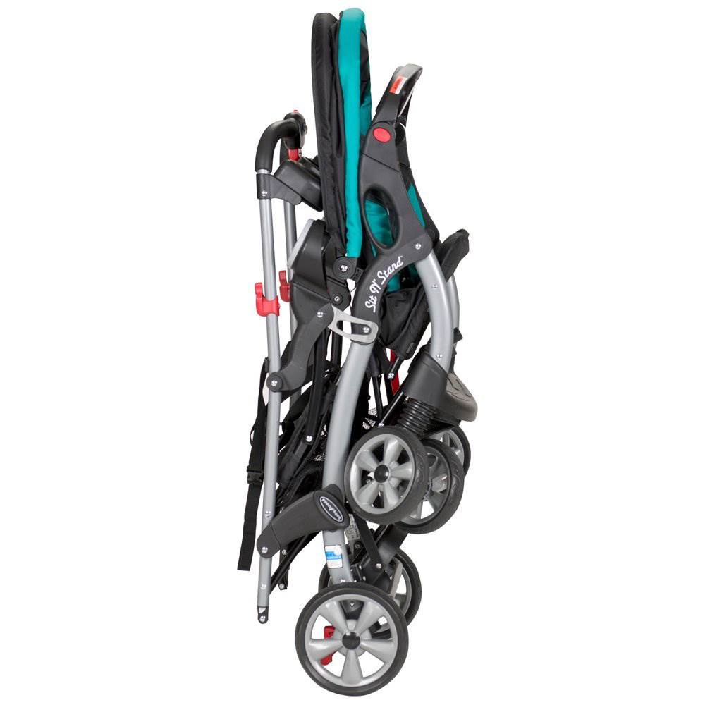 Baby Trend Sit N Stand Ultra Infant Kids Double Stroller, Lagoon (Open Box)