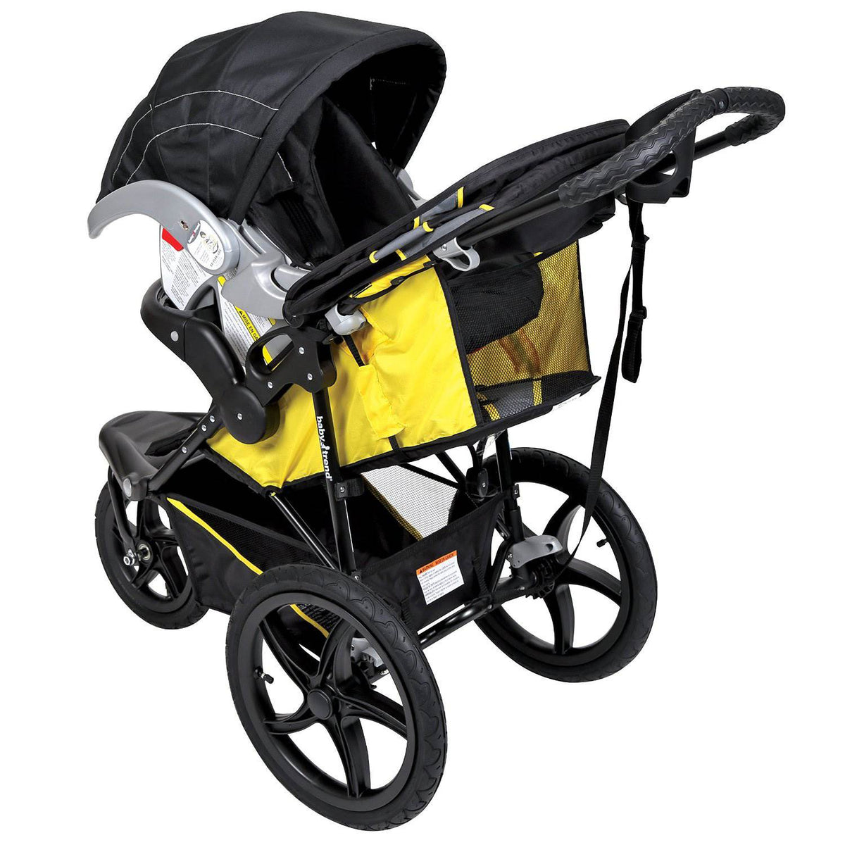 Baby Trend XCEL Jogger Traveling Stroller with Storage, Lemon Zest (Open Box)