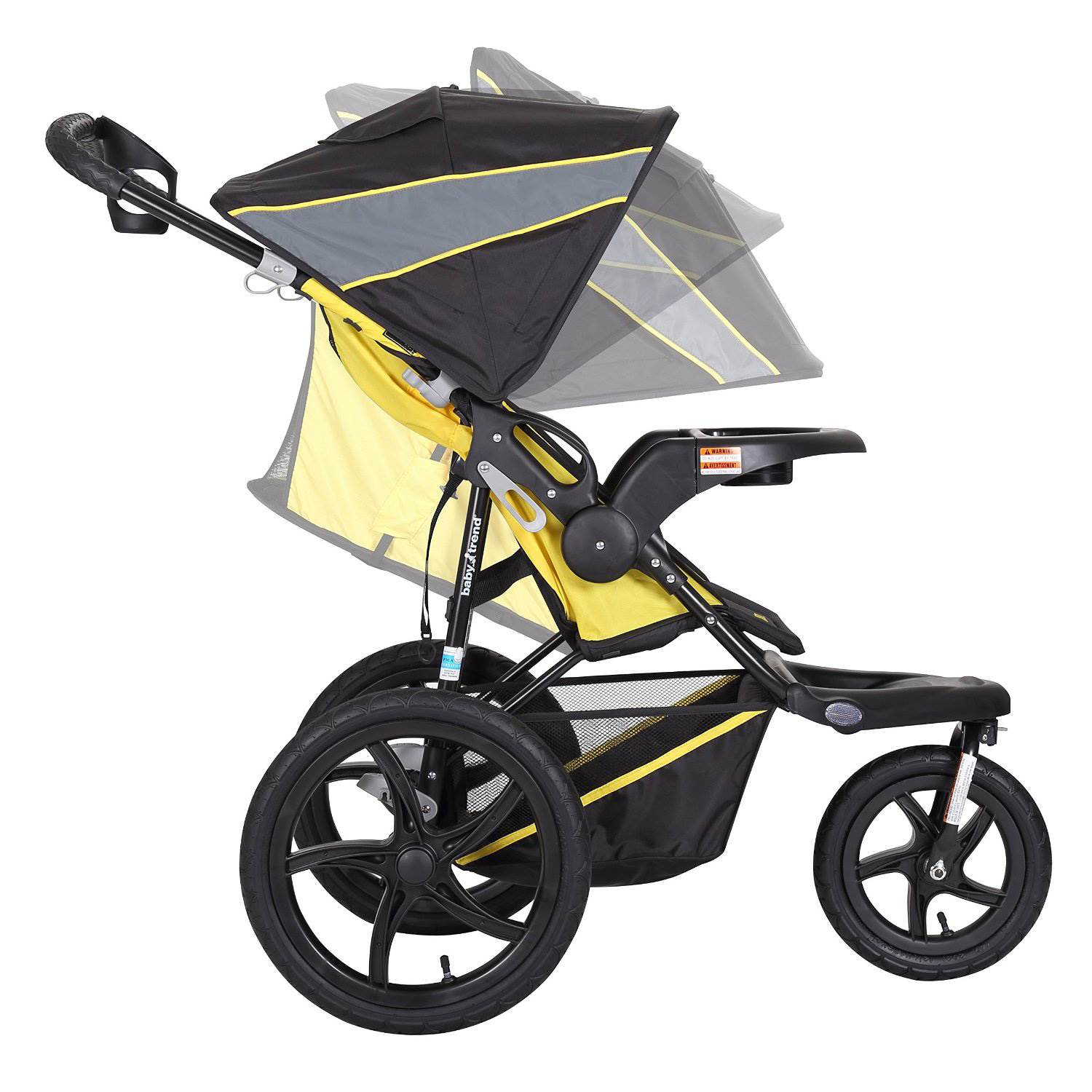 Baby Trend XCEL Jogger Traveling Stroller with Storage, Lemon Zest (Open Box)