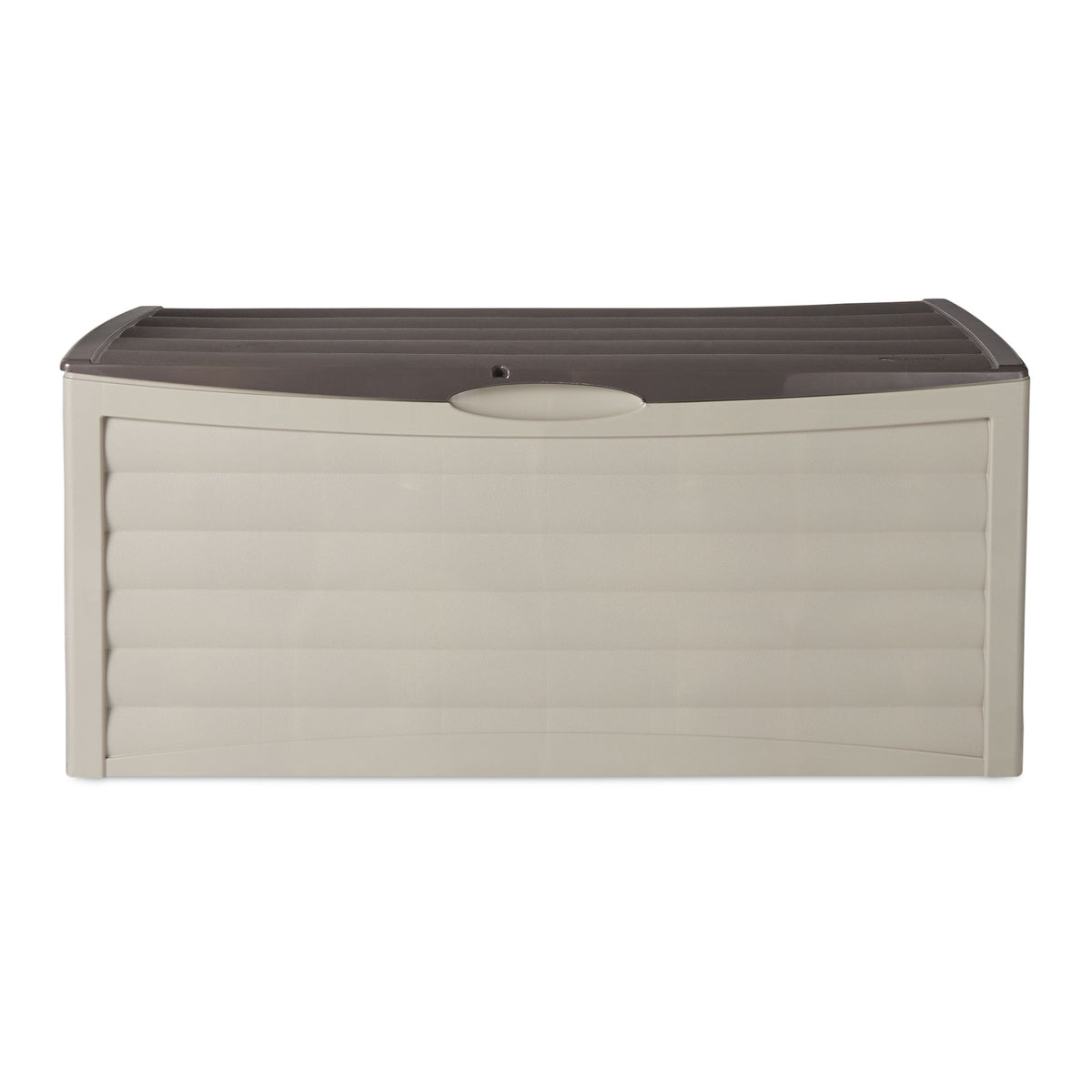 Suncast 103 Gallon Resin Outdoor Patio Storage Deck Box, Mocha & Taupe(Open Box)