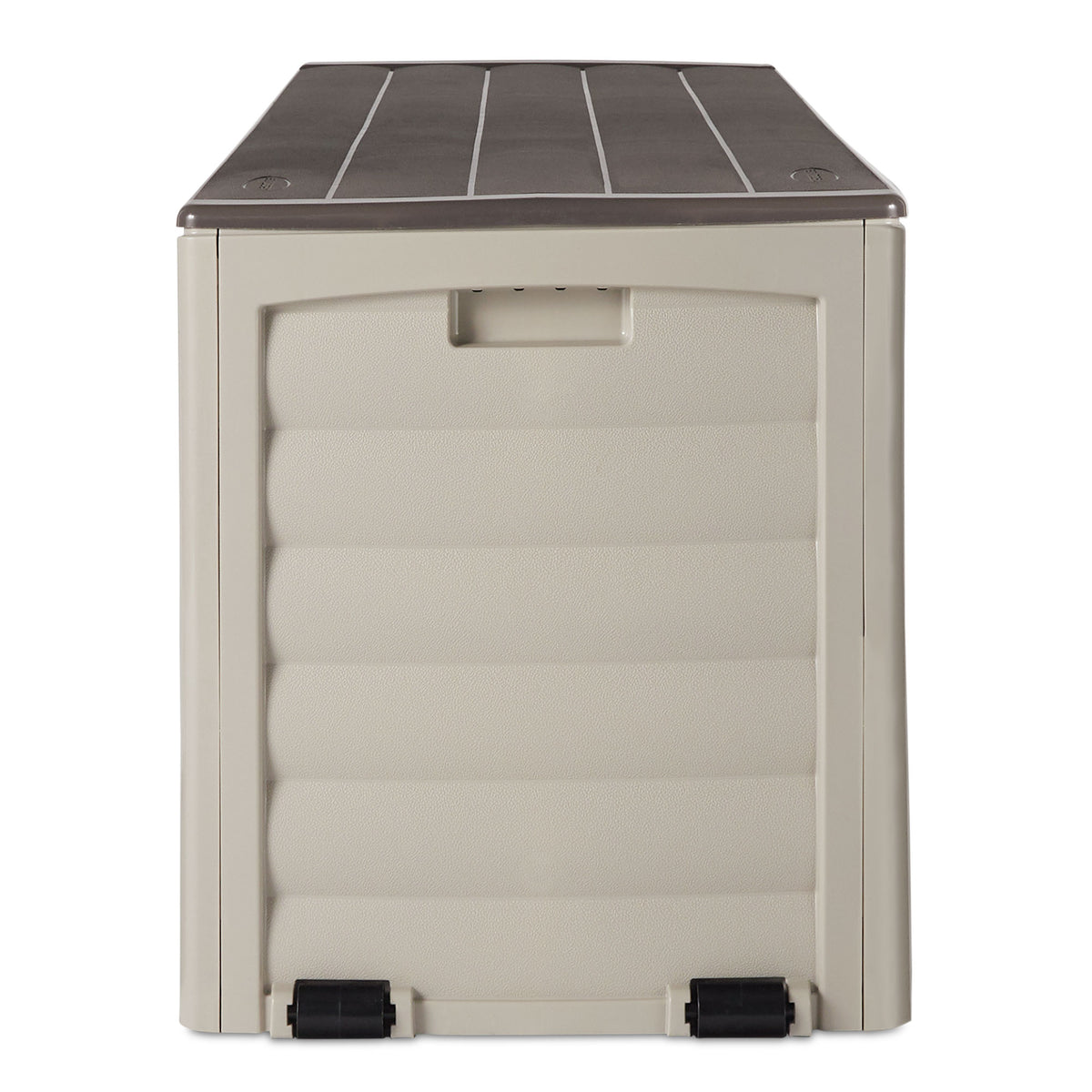 Suncast 103 Gallon Capacity Resin Patio Storage Deck Box, Mocha & Taupe (Used)