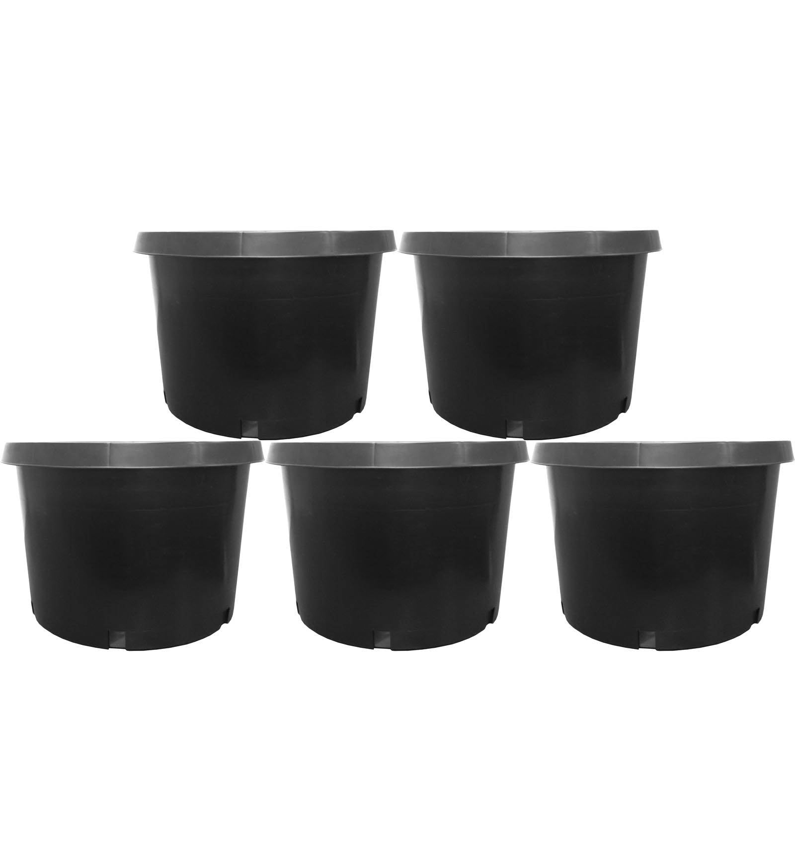 (5) HYDROFARM 10 Gal Premium Poly-Tainer Nursery Garden Planter Pots | TR50105 - VMInnovations