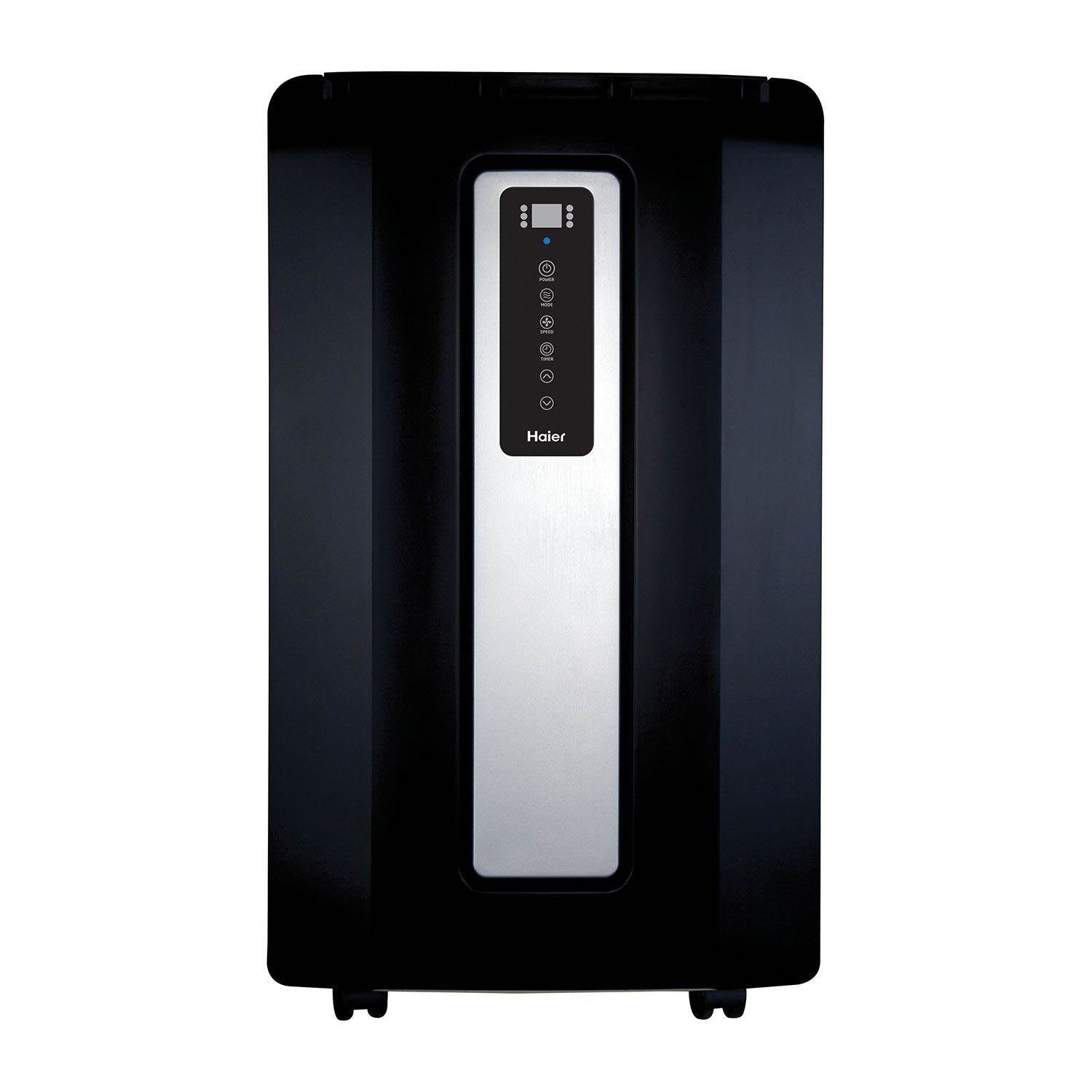 Haier 12,000 BTU Portable Air Conditioner Black w/Window Kit|HPF12XCM (Open Box)