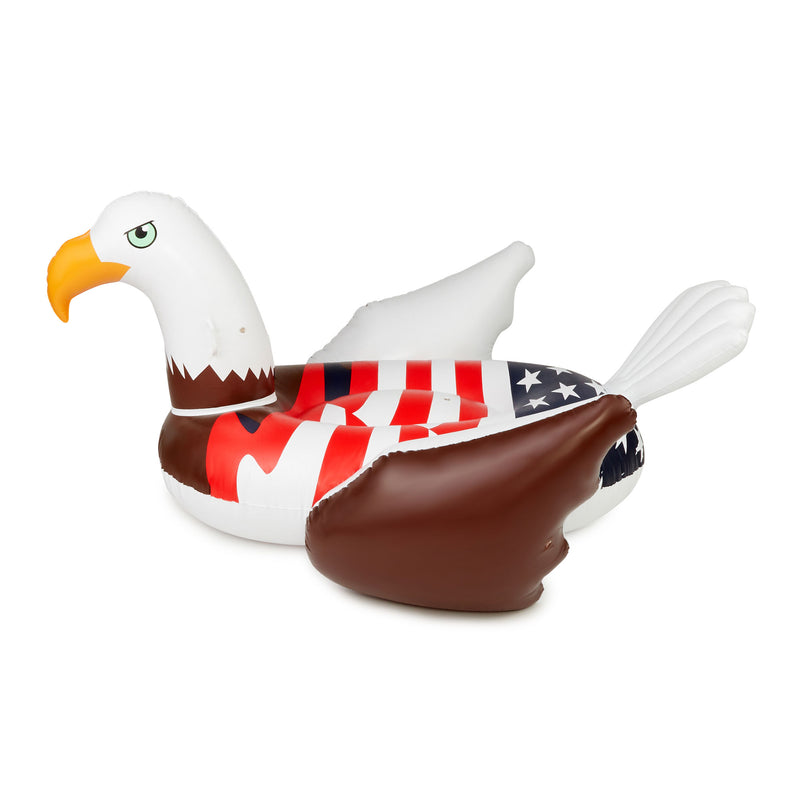 2) Giant Rideable Patriotic American Bald Eagle Inflatable Pool Float (Open Box)