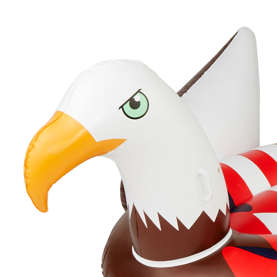 Swimline 90700 Inflatable American Bald Eagle Giant Riding Patriotic Pool Float - VMInnovations