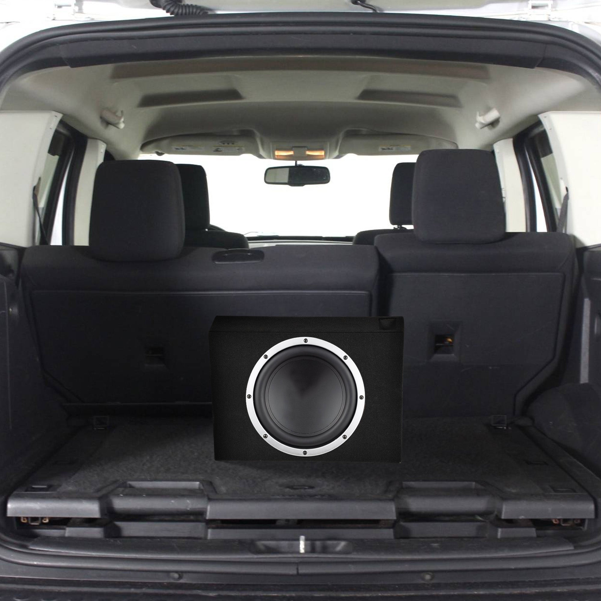 QPower Single 10 Inch Vented Shallow Subwoofer Sub Box Enclosure (For Parts)
