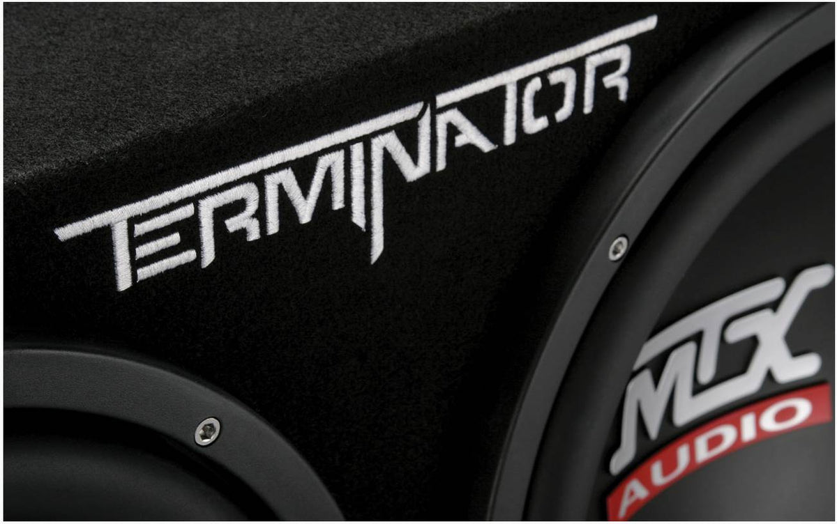 MTX TNE212D 12" 1200W Dual Loaded Car Subwoofer Box & SSL 1500W Amplifier w/ Kit