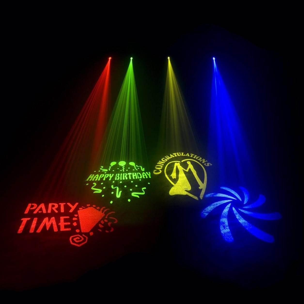 American DJ Gobo Projector IR White 12W LED w/ 4 Patterns & RGBY Gels (Used) - VMInnovations