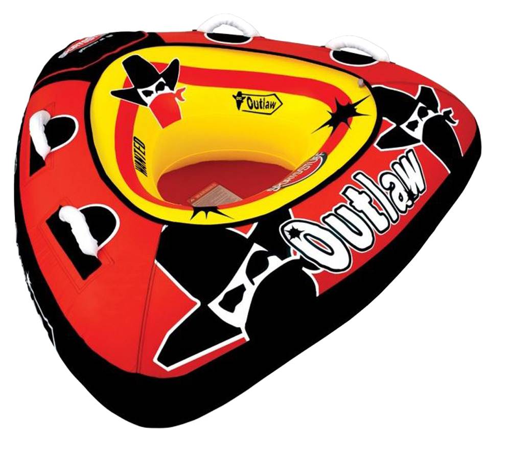 SPORTSSTUFF 53-1126 Outlaw 48" Single Rider Boat Towable + 50'/60' Tube Rope