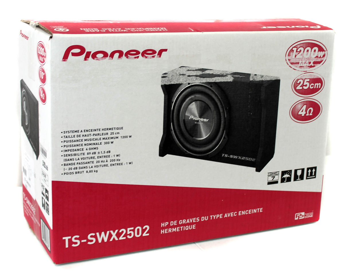 Pioneer 10 Inch 1200 Watt Shallow Mount Subwoofer Sub TS-SWX2502 - Open Box
