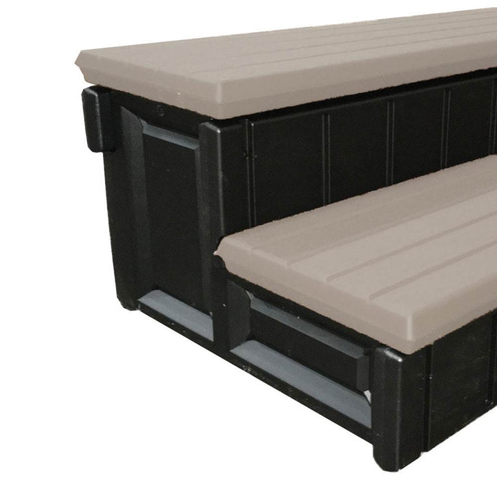 Confer Plastics Leisure Accents Deluxe Spa Step, 36" W Hot Tub Stairs,Portobello - VMInnovations