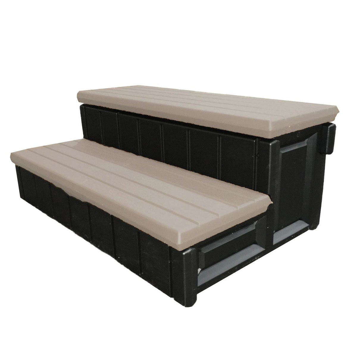 Leisure Accents 2-Step 36" Long Patio Deck Spa Hot Tub Steps | Taupe (Open Box)