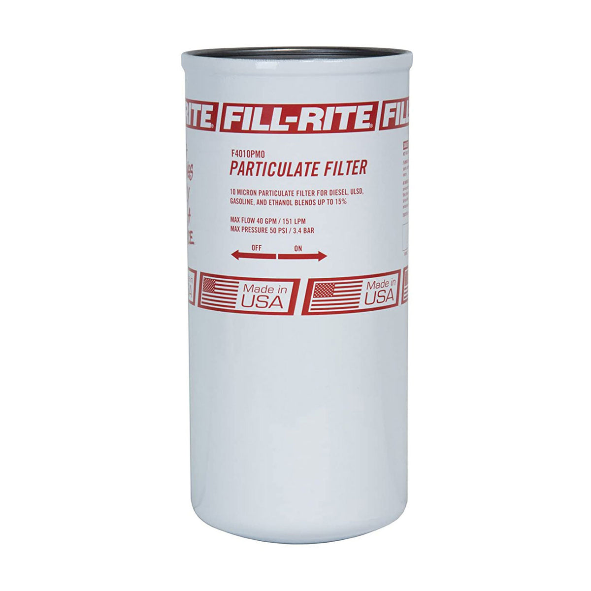 Fill-Rite F4010PM0 1.5 Inch 40 GPM 10 Micron Particulate Spin On Fuel Gas Filter
