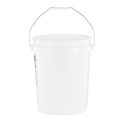 United Solutions 5 Gallon Utility Plastic Bucket with Handle, White (5 Pack)