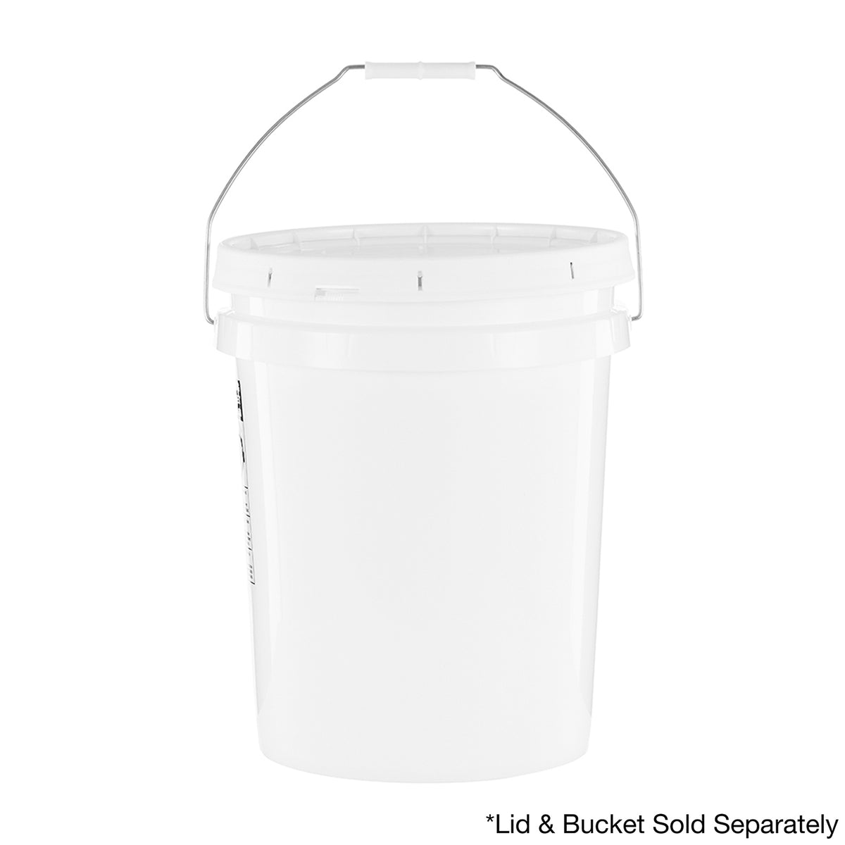 United Solutions 5 Gallon Utility Plastic Bucket with Handle, White (5 Pack)