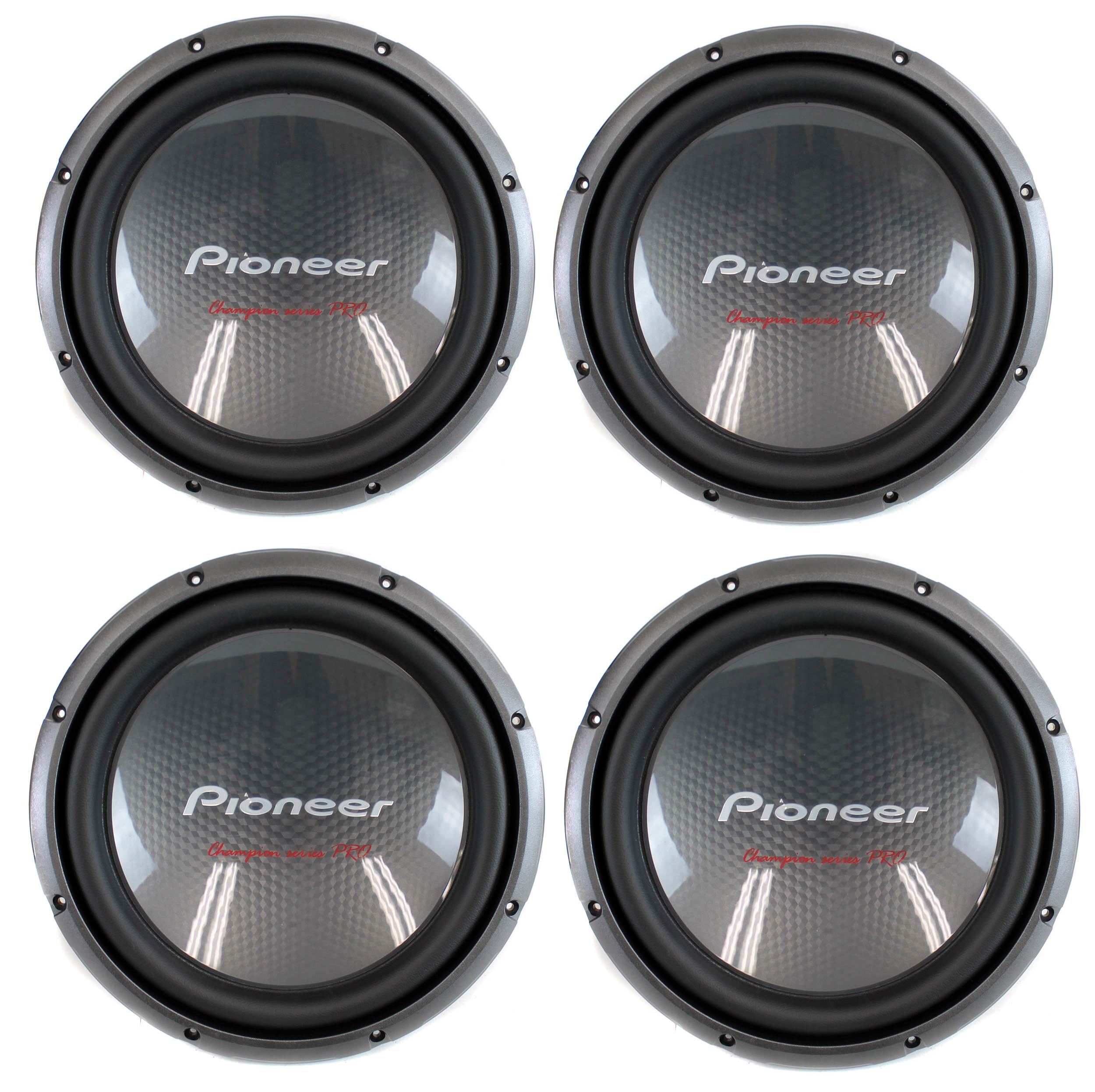 4) Pioneer 12" 2000W Champion Car Power Subwoofers 4-Ohm DVC Subs | TS-W3003D4