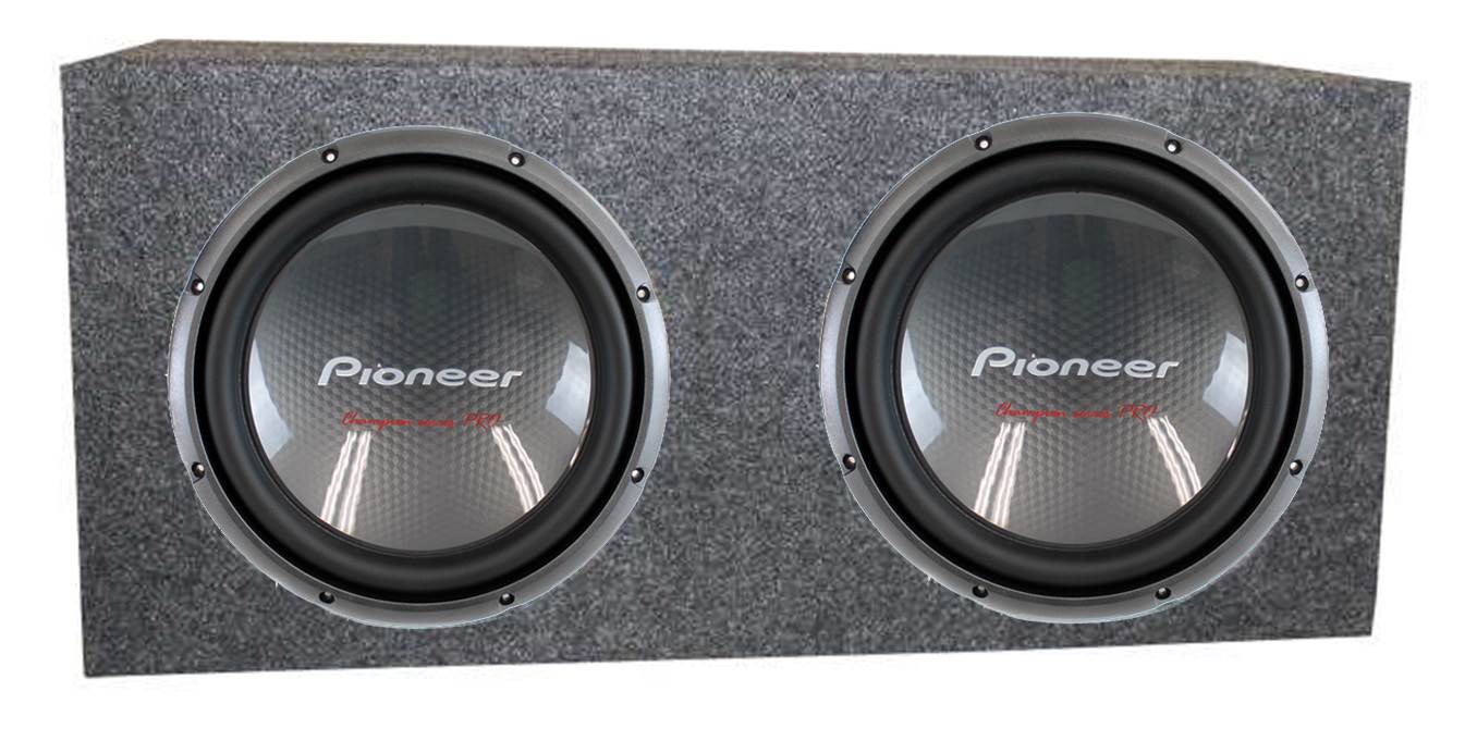 2) Pioneer 12" 4000W TS-W3003D4 Car Subwoofers DVC Subs + Sealed Box Enclosure