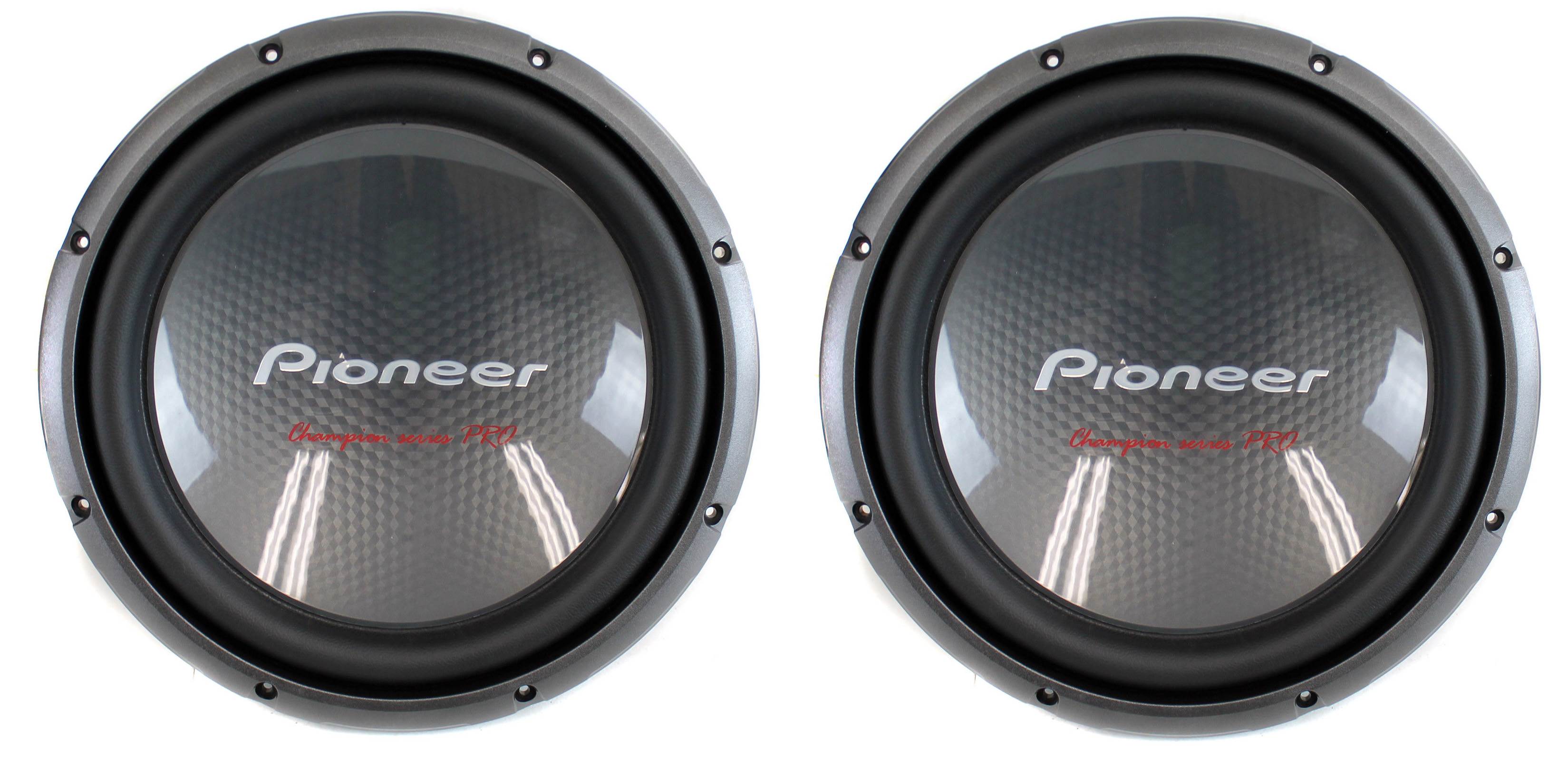 2) Pioneer 12" 4000W TS-W3003D4 Car Subwoofers DVC Subs + Sealed Box Enclosure