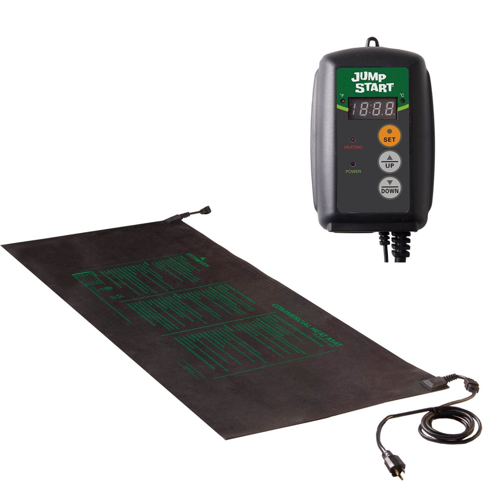 Hydrofarm MTMDU+MTPRTC Jump Start 60"x21" Hydroponic Heat Mat w/Temp Controller