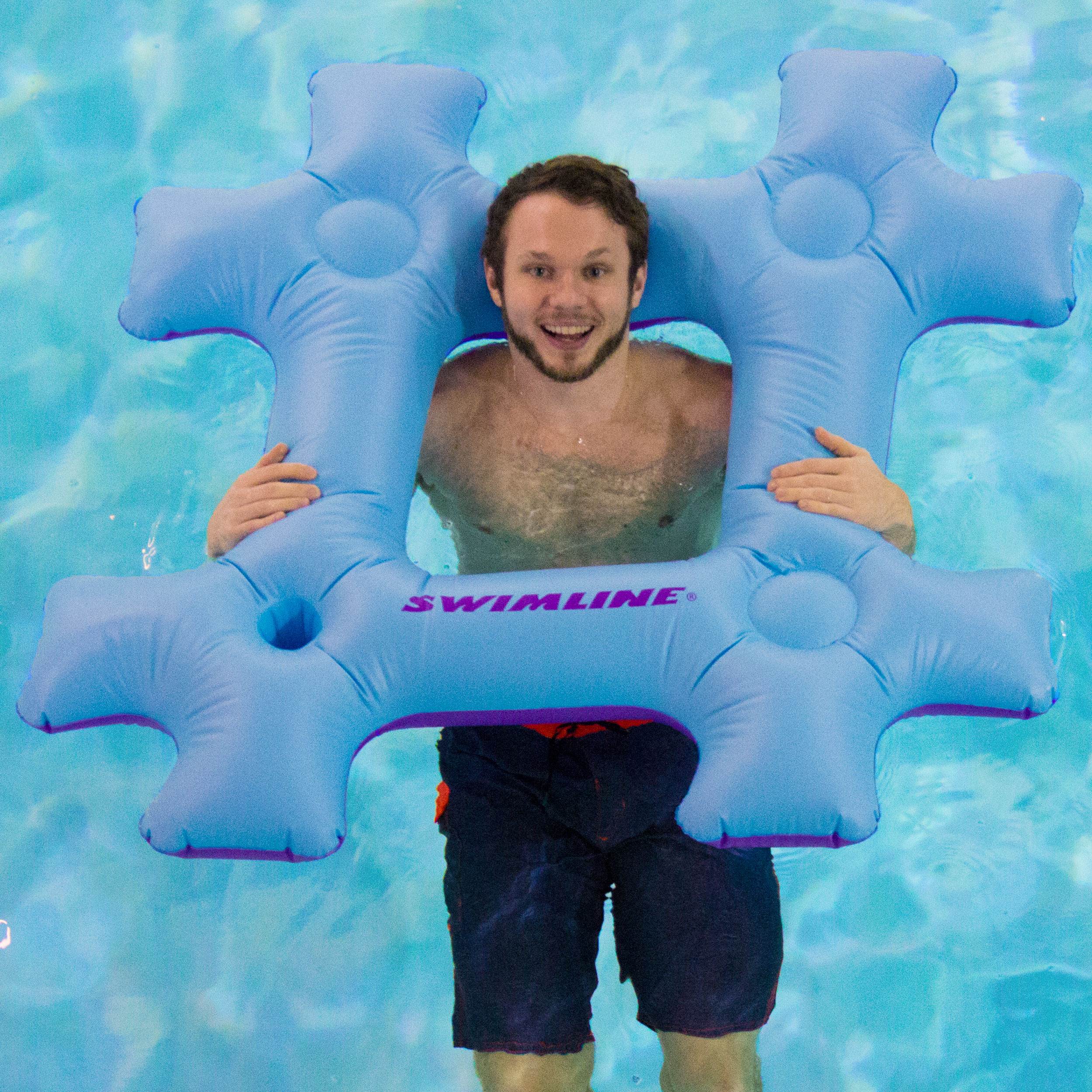 Swimline Inflatable YOLO! + Hashtag + @ Sign Swimming Pool Fun Raft Floats Pack