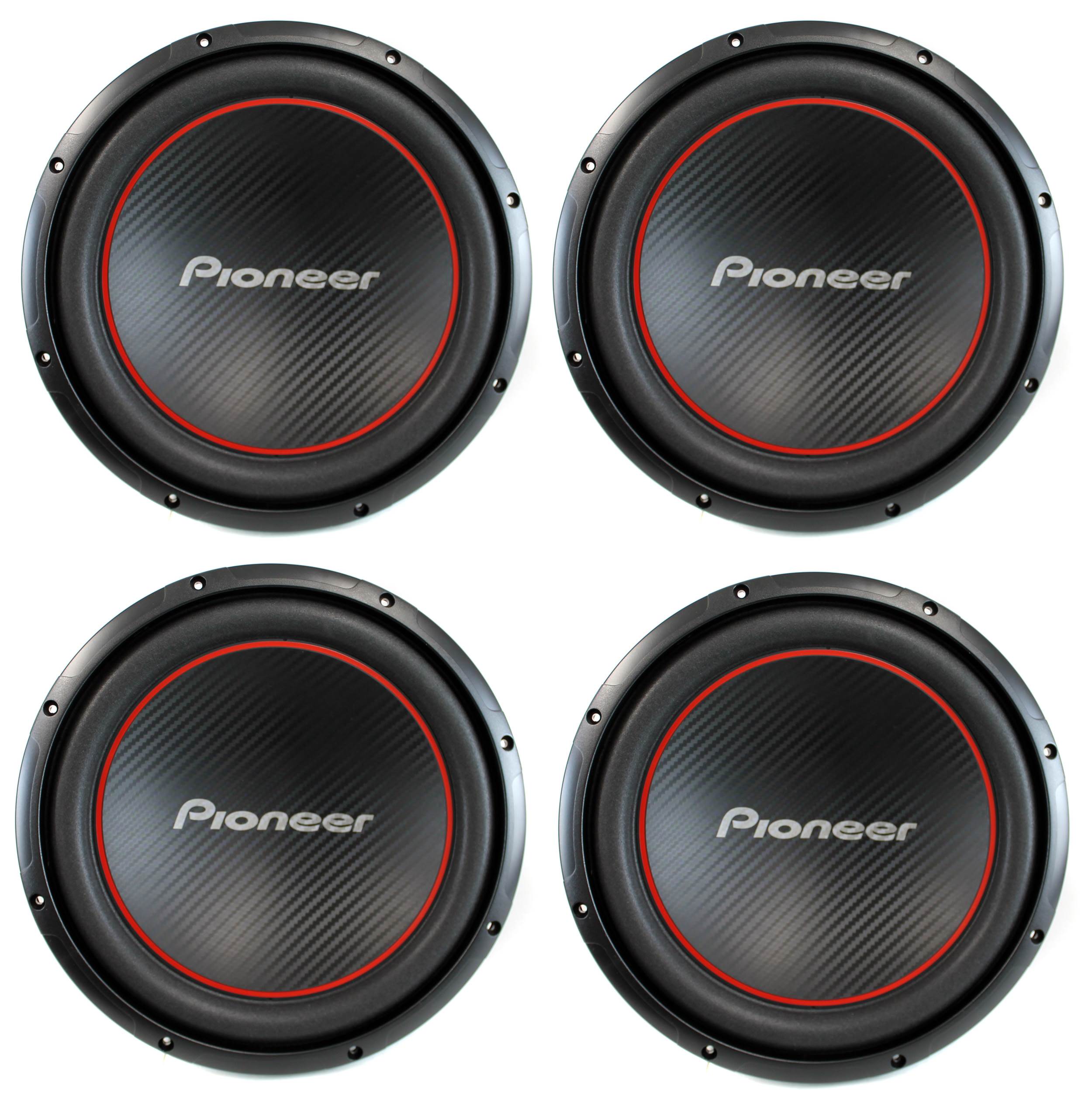 4) Pioneer 12 Inch 5200 Watt Champion Subwoofers SVC Car Subs Four| TS-W304R