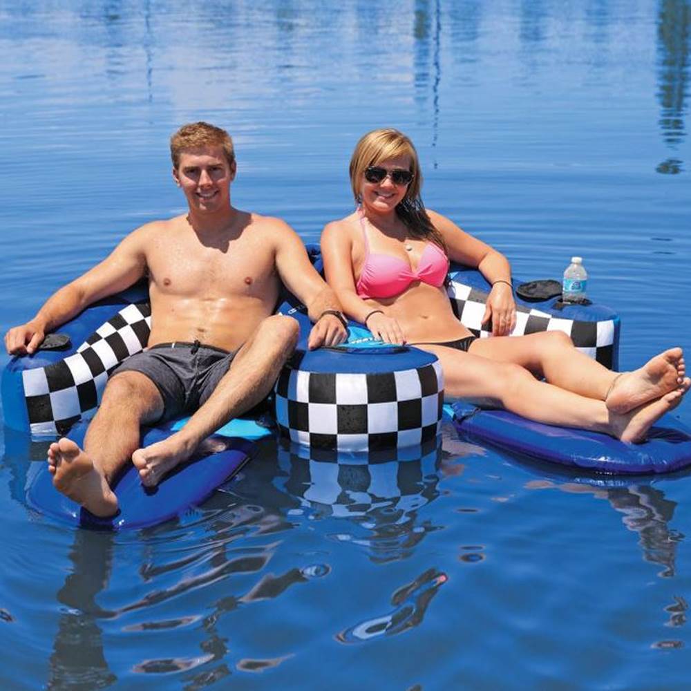 Airhead SPORTSSTUFF 53-1982 Chariot Duo Double Rider Towable & 60' Tube Tow Rope