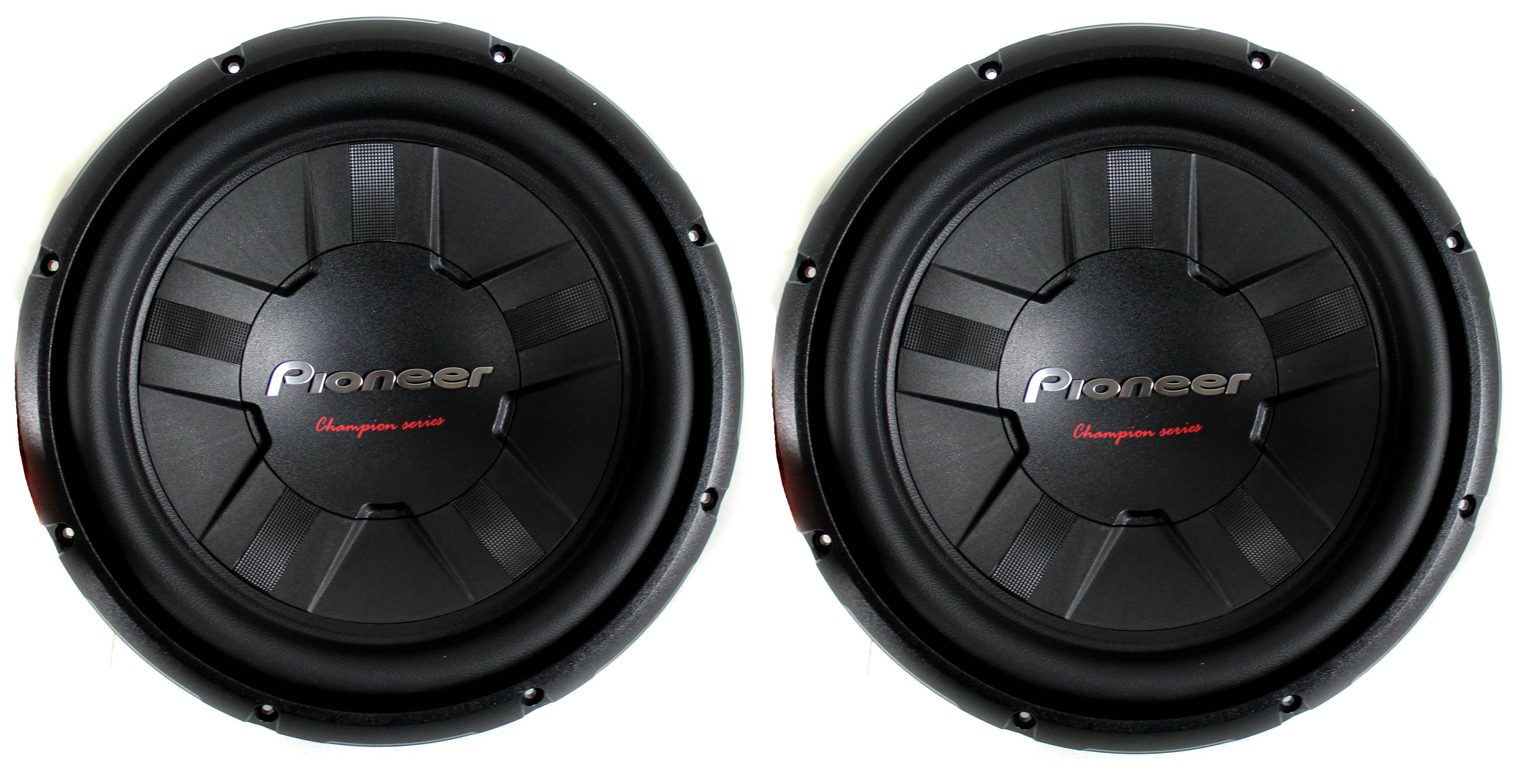 2) Pioneer TS-W311D4 12 Inch 2800W Car DVC Subwoofers + Sealed Enclosure Box