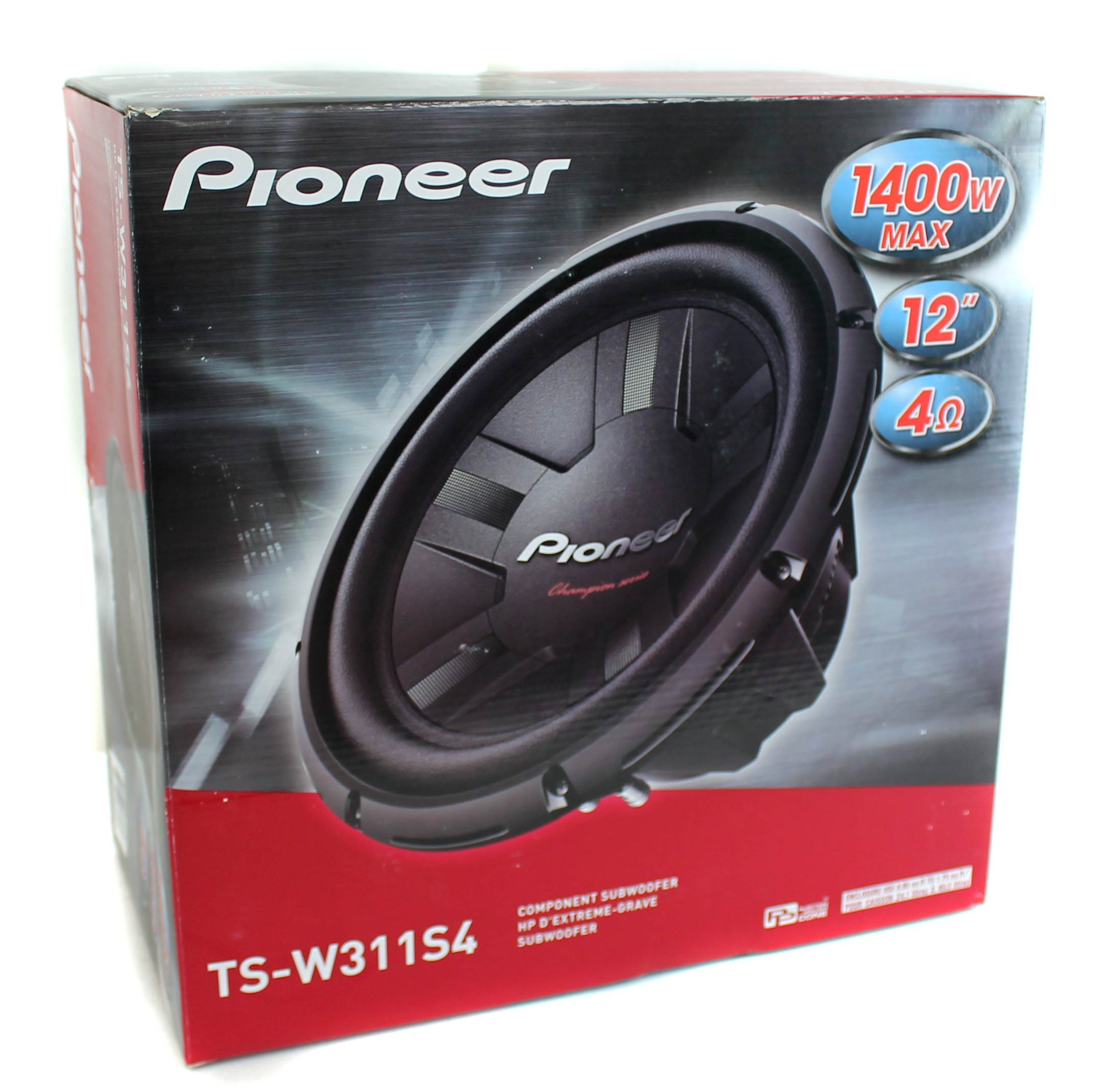 2) Pioneer TS-W311S4 12 Inch 2800W Car SVC Subwoofers + Sealed Enclosure Box