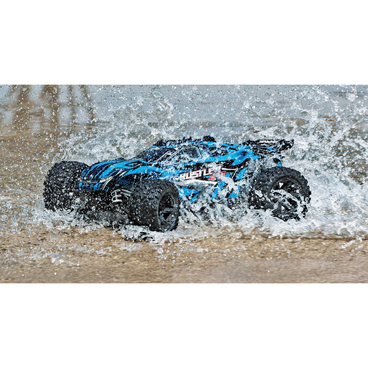 Traxxas Rustler 4x4 Performance Stadium Truck, 1/10 Scale, 4WD, Blue (For Parts)
